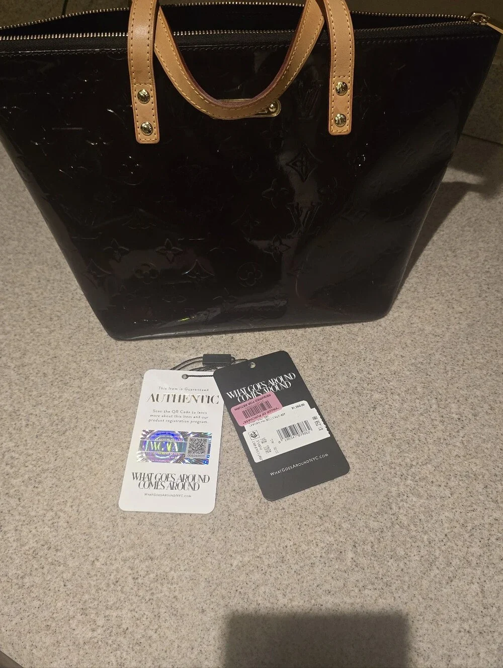 Authentic Louis Vuitton Vernis Bellevue PM handbag